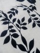 Photo11: M0620B Used Japanese men  Off White Women's Yukata / Linen. Flower,   (Grade C) (11)