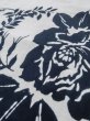 Photo12: M0620B Used Japanese men  Off White Women's Yukata / Linen. Flower,   (Grade C) (12)
