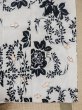 Photo20: M0620B Used Japanese men  Off White Women's Yukata / Linen. Flower,   (Grade C) (20)
