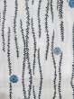 Photo4: M0620C Used Japanese men  White Men's Yukata / Linen. Flower,   (Grade C) (4)