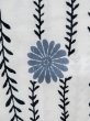 Photo9: M0620C Used Japanese men  White Men's Yukata / Linen. Flower,   (Grade C) (9)