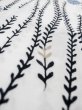 Photo11: M0620C Used Japanese men  White Men's Yukata / Linen. Flower,   (Grade C) (11)