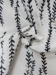 Photo12: M0620C Used Japanese men  White Men's Yukata / Linen. Flower,   (Grade C) (12)