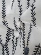 Photo13: M0620C Used Japanese men  White Men's Yukata / Linen. Flower,   (Grade C) (13)