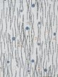 Photo22: M0620C Used Japanese men  White Men's Yukata / Linen. Flower,   (Grade C) (22)