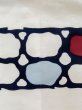 Photo8: M0620D Used Japanese men Grayish Light Blue Men's Yukata / Linen. Abstract pattern   (Grade C) (8)