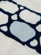 Photo11: M0620D Used Japanese women Grayish Light Blue YUKATA summer(made in Japan) / Linen. Abstract pattern   (Grade C) (11)