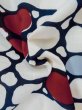 Photo14: M0620D Used Japanese men Grayish Light Blue Men's Yukata / Linen. Abstract pattern   (Grade C) (14)