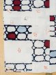 Photo20: M0620D Used Japanese men Grayish Light Blue Men's Yukata / Linen. Abstract pattern   (Grade C) (20)