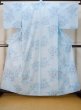 Photo1: M0620E Used Japanese men Grayish Navy Blue Women's Yukata / Cotton. Rose,   (Grade C) (1)