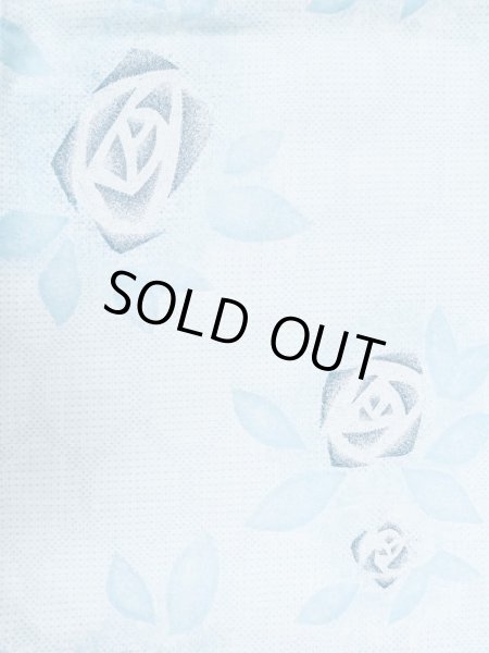 Photo4: M0620E Used Japanese men Grayish Navy Blue Women's Yukata / Cotton. Rose,   (Grade C) (4)