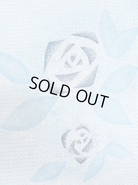 Photo6: M0620E Used Japanese men Grayish Navy Blue Women's Yukata / Cotton. Rose,   (Grade C) (6)