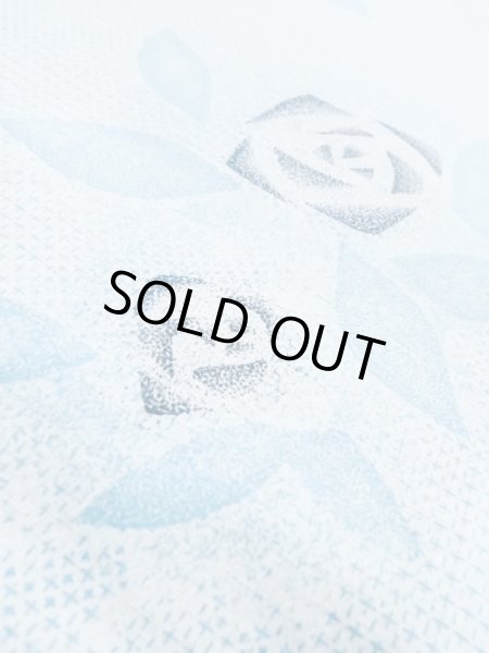 Photo9: M0620E Used Japanese men Grayish Navy Blue Women's Yukata / Cotton. Rose,   (Grade C) (9)