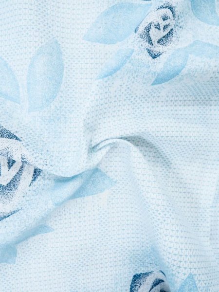 Photo11: M0620E Used Japanese men Grayish Navy Blue Women's Yukata / Cotton. Rose,   (Grade C) (11)