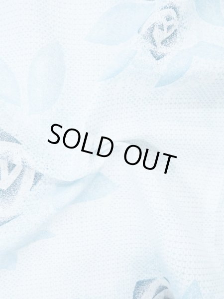 Photo11: M0620E Used Japanese men Grayish Navy Blue Women's Yukata / Cotton. Rose,   (Grade C) (11)