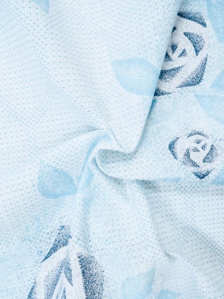 Photo12: M0620E Used Japanese men Grayish Navy Blue Women's Yukata / Cotton. Rose,   (Grade C) (12)