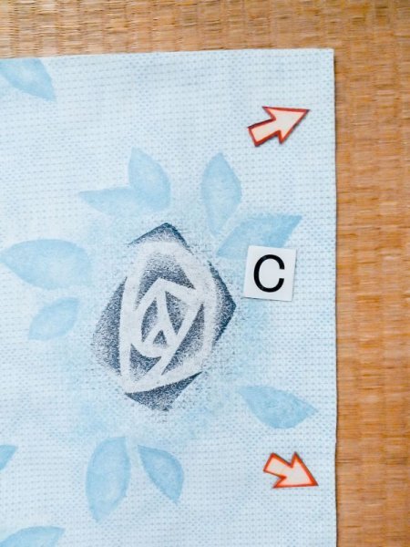 Photo16: M0620E Used Japanese men Grayish Navy Blue Women's Yukata / Cotton. Rose,   (Grade C) (16)