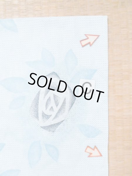 Photo16: M0620E Used Japanese men Grayish Navy Blue Women's Yukata / Cotton. Rose,   (Grade C) (16)