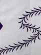 Photo9: M0620F Used Japanese men  White Men's Yukata / Cotton. Leaf,   (Grade C) (9)