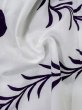 Photo16: M0620F Used Japanese men  White Men's Yukata / Cotton. Leaf,   (Grade C) (16)