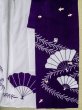 Photo20: M0620F Used Japanese women  White YUKATA summer(made in Japan) / Cotton. Leaf,   (Grade C) (20)