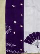 Photo25: M0620F Used Japanese men  White Men's Yukata / Cotton. Leaf,   (Grade C) (25)