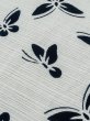 Photo8: M0620I Used Japanese men  White Women's Yukata / Cotton/hemp Butterfly   (Grade C) (8)