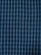 Photo3: M0620J Used Japanese women  Blue HITOE unlined / Cotton/hemp Plaid Checks   (Grade D) (3)