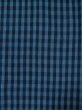 Photo3: M0620J Used Japanese men  Blue Women's Yukata / Cotton/hemp Plaid Checks   (Grade D) (3)