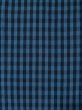 Photo4: M0620J Used Japanese women  Blue HITOE unlined / Cotton/hemp Plaid Checks   (Grade D) (4)