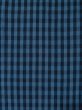 Photo4: M0620J Used Japanese men  Blue Women's Yukata / Cotton/hemp Plaid Checks   (Grade D) (4)