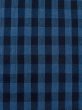 Photo5: M0620J Used Japanese women  Blue HITOE unlined / Cotton/hemp Plaid Checks   (Grade D) (5)