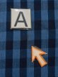 Photo11: M0620J Used Japanese men  Blue Women's Yukata / Cotton/hemp Plaid Checks   (Grade D) (11)