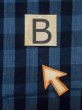 Photo12: M0620J Used Japanese men  Blue Women's Yukata / Cotton/hemp Plaid Checks   (Grade D) (12)