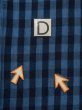 Photo14: M0620J Used Japanese men  Blue Women's Yukata / Cotton/hemp Plaid Checks   (Grade D) (14)