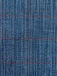 Photo6: M0620K Used Japanese men Dark Blue Women's Yukata / Cotton. Plaid Checks   (Grade C) (6)
