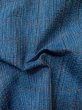 Photo10: M0620K Used Japanese men Dark Blue Women's Yukata / Cotton. Plaid Checks   (Grade C) (10)