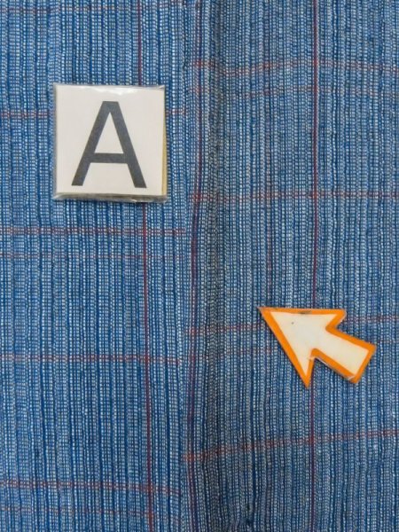 Photo12: M0620K Used Japanese men Dark Blue Women's Yukata / Cotton. Plaid Checks   (Grade C) (12)