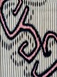 Photo4: M0620L Used Japanese men  Black Women's Yukata / Cotton/hemp Stripes,   (Grade C) (4)