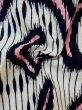 Photo5: M0620L Used Japanese men  Black Women's Yukata / Cotton/hemp Stripes,   (Grade C) (5)