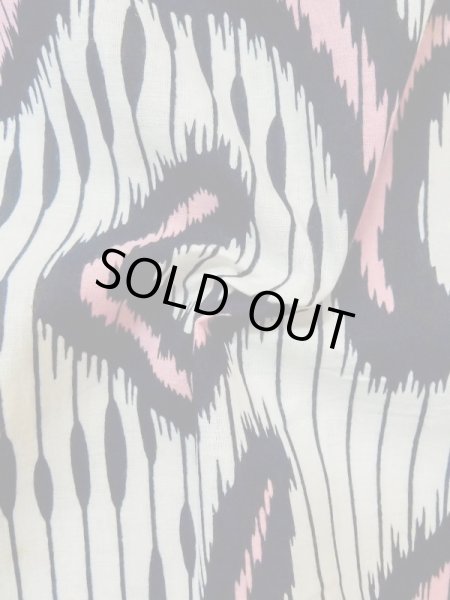 Photo5: M0620L Used Japanese men  Black Women's Yukata / Cotton/hemp Stripes,   (Grade C) (5)