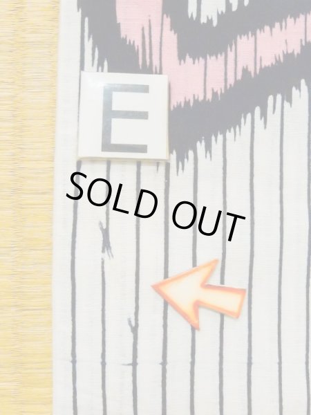 Photo12: M0620L Used Japanese men  Black Women's Yukata / Cotton/hemp Stripes,   (Grade C) (12)