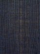 Photo5: M0620M Used Japanese men Dark Black Men's Yukata / Linen. Stripes The right side sleeve is missing.  (Grade D) (5)