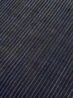 Photo7: M0620M Used Japanese men Dark Black Men's Yukata / Linen. Stripes The right side sleeve is missing.  (Grade D) (7)
