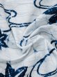 Photo12: M0620O Used Japanese men  White Men's Yukata / Cotton/hemp MOMIJI maple leaf,   (Grade C) (12)