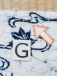 Photo21: M0620O Used Japanese men  White Men's Yukata / Cotton/hemp MOMIJI maple leaf,   (Grade C) (21)