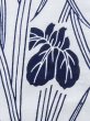Photo6: M0620P Used Japanese men  White Women's Yukata / Cotton. Iris   (Grade C) (6)