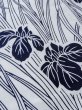 Photo10: M0620P Used Japanese men  White Women's Yukata / Cotton. Iris   (Grade C) (10)