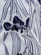 Photo11: M0620P Used Japanese women  White YUKATA summer(made in Japan) / Cotton. Iris   (Grade C) (11)