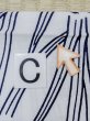 Photo17: M0620P Used Japanese men  White Women's Yukata / Cotton. Iris   (Grade C) (17)